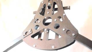 SKU001 - Tricopter Y6 Foldable Frame - Carbon Fiber - Coptersky.com
