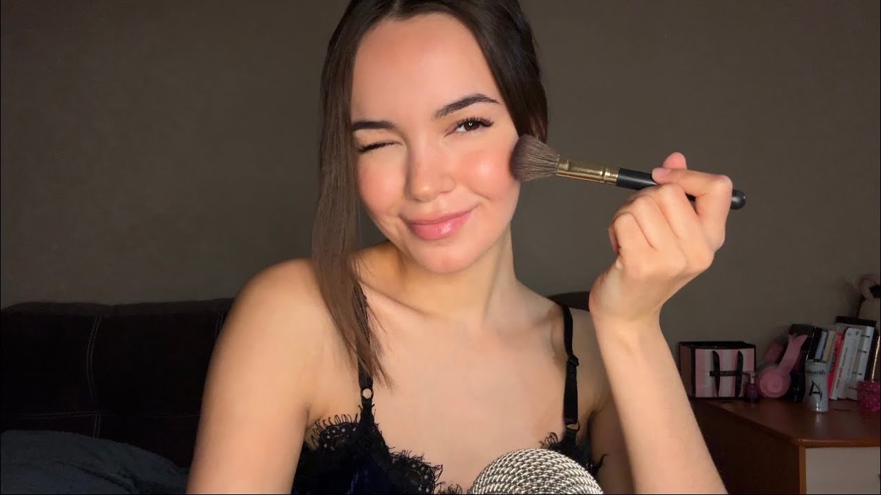 асмр мой макияж, близкий шепот | my makeup, a close whisper