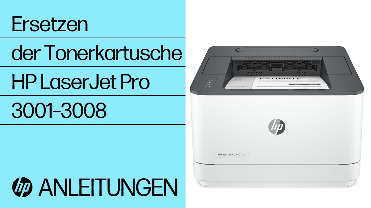 Toner ersetzen | HP LaserJet Pro 3001–3008 und 3001E–3008E Drucker | HP Support