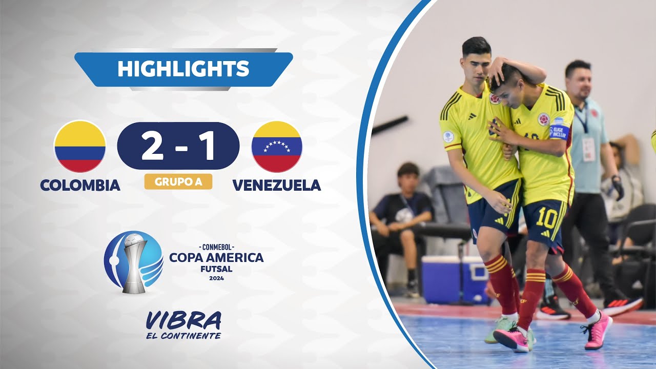 Thumbnail do vídeo: CA FUTSAL 2024 | COLOMBIA 2 -1 VENEZUELA |  HIGHLIGHTS