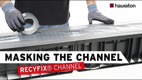 Protect the RECYFIX Drainage Channel from Dirt During Installation