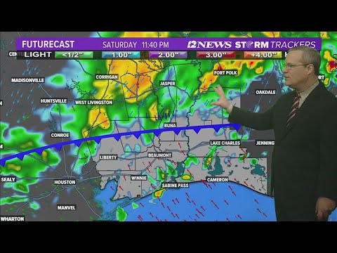 Showers, storms likely Saturday Night