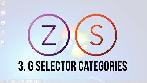 3. GSelector Categories