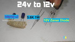 How To Make 24 to 12v Simple Circuit |  24 To 12V Circuit #converter #howtomake