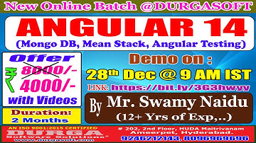 ANGULAR 14 Online Training @ DURGASOFT