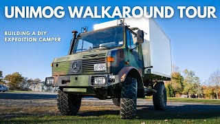 Unimog Walkaround Tour  ExGerman Military 4x4 Ambulance  DIY Expedition Overland Camper PreBuild