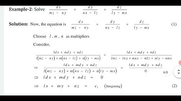 Simultaneous differential equations using method of choosing multipliers