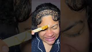Waxed my edges on accident #andredreamlightvalley #curlyhair #wax #lifeisbutadream #funny #studio