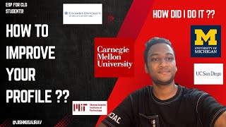 How to build your profile for masters abroad ? | esp. for college students | #masters