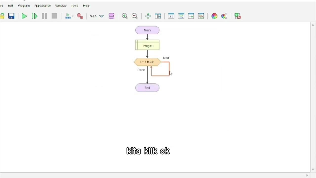 FLOWCHART PERULANGAN MENGGUNAKAN FOR| FLOWGORITHM |DINDA RISTI - YouTube