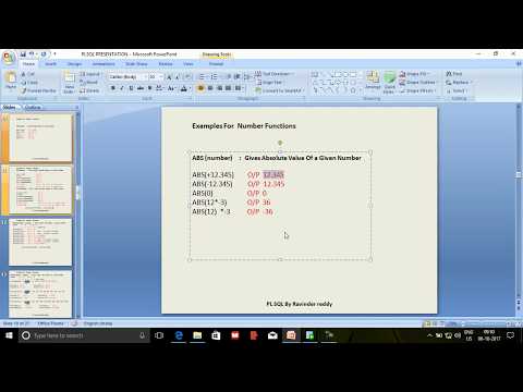 PLSQL Class5 NumberFunction ABS