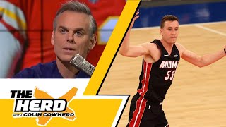 The Herd- Colin Cowherd praises Miami Heat and Duncan Robinson caught fire game 1 against Trae Young