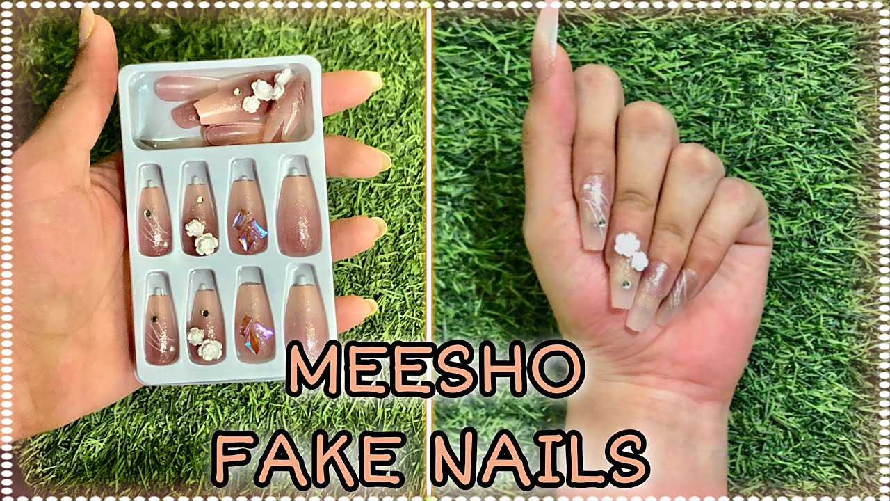 Meesho fake nails review press on nails under Rs.100 anmolkaur 