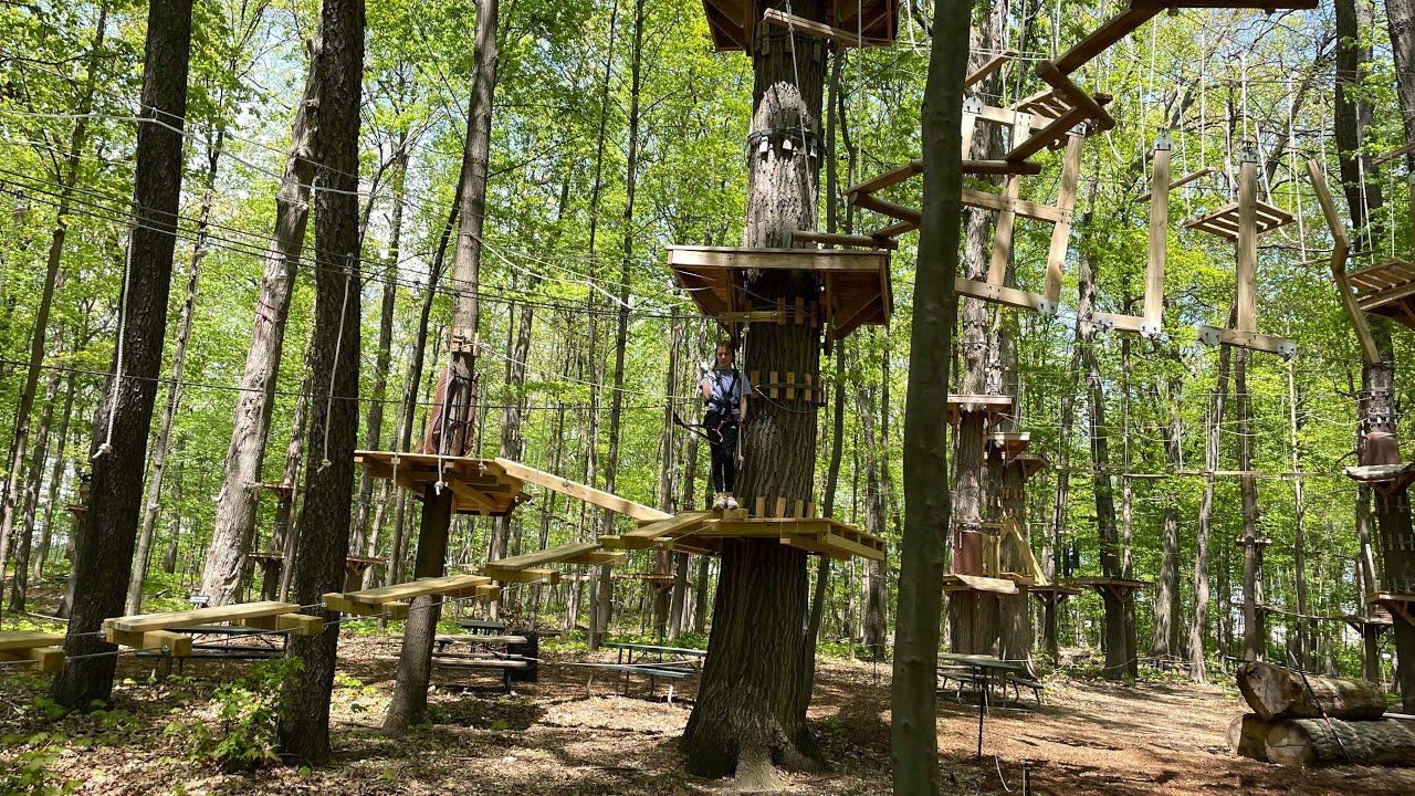 Zip Lining at Rochester Tree Runner - YouTube