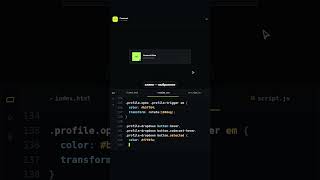 СОЗДАЛИ СТИЛЬНОЕ МЕНЮ ПРОФИЛЯ НА HTML CSS JS #frontend #webdev
