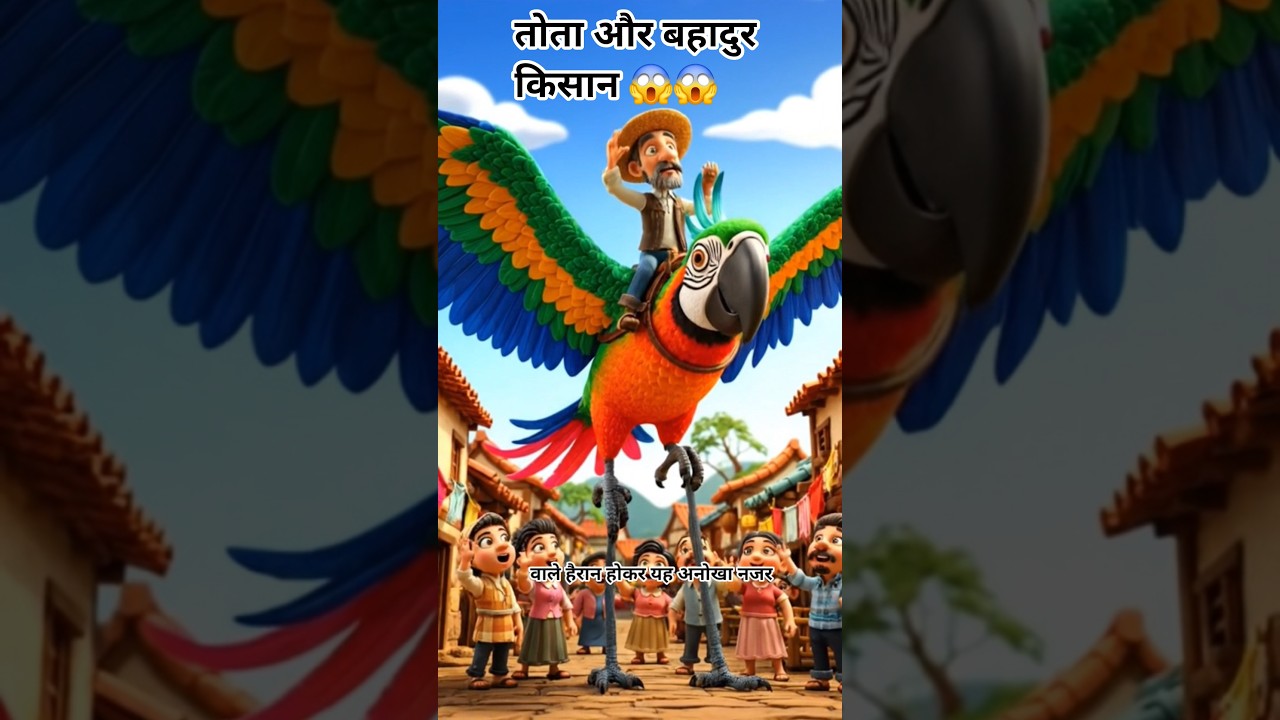 तोता और बहादुर किसान 😱😱 