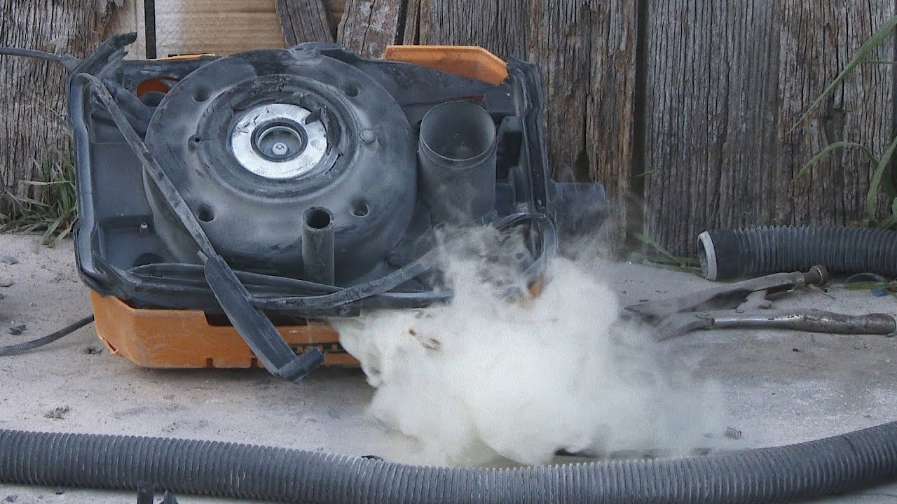 Detroit Shop Vac Smash and Motor Burn Out YouTube
