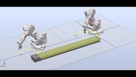 Simulation 2 Robot working with conveyor #3 | RobotStudio
