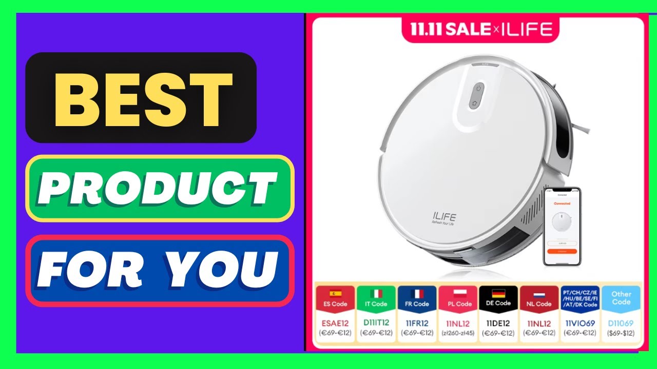 ILIFE V20 Robot Vacuum Cleaner, 5000Pa suction, SOF LiDAR