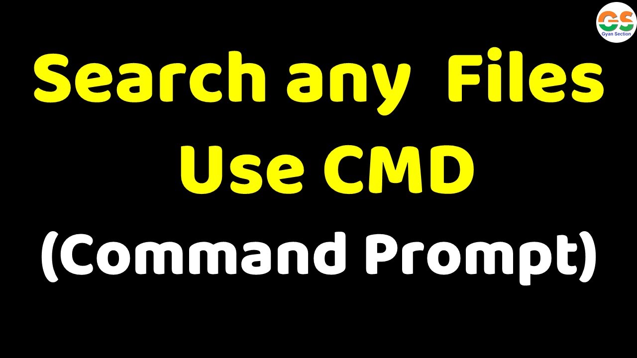 How to Search Files in Command Prompt in Hindi | Command Prompt se file ...