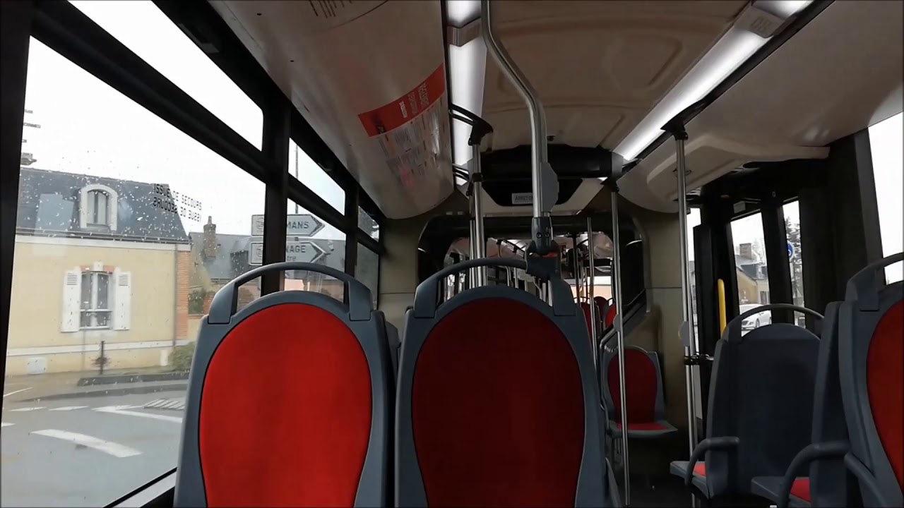 Balade à bord de l'Iveco Urbanway 18 GNC n°401 - Réseau SETRAM (Le Mans)