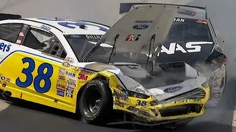 NASCAR Ryan Newman and David Gilliland Fight After...
