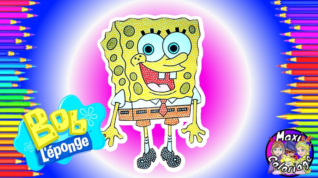 Comment Colorier et Dessiner BOB L'éponge - Coloring page Sponge Bob