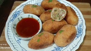 Crispy Potato Bread Roll,Easy Snacks Recipe,Potato Stuffed Bread Roll Recipe by Taste of the World