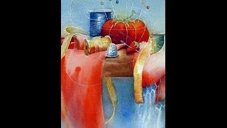 Demo aquarelle (1). Par Diane Forest. La pelote d'épingle.
