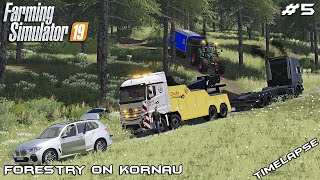 Rescuing SCANIA from forest w/@ChataModding | Forestry on Kornau | Farming Simulator 19 | Episode 5