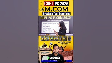 CUET PG M.Com 2026 | Previous Year Question Paper join batch #cuetpg2026 #cuetpgmcom2026 #mcom