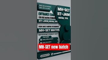 MH-SET || IIT-JAM MATHS|| Batch start from 21 July || Offline || online || live|Recorded video