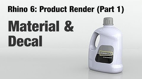 Rhino 6 - Product Render Tutorial (Part 1) Material & Decal
