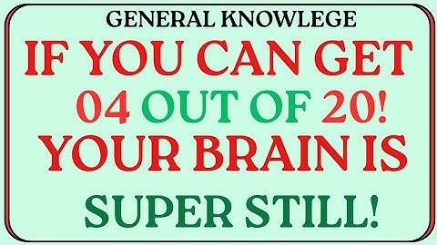 IF YOU CAN GET 3 OUT OF 20 YOUR BRAIN IS EXCELLENT| CAN YOU SCORE 20/20?