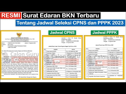 RESMI Surat Edaran BKN Terbaru tentang Jadwal Pendaftaran CPNS 2023 dan Jadwal Pendaftaran PPPK 2023