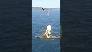 Iranian fighter jet destroys Israeli warship. #bayraktar