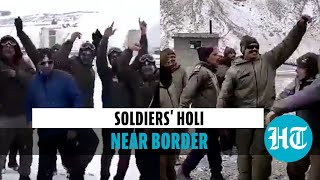 Watch: Soldiers play Holi, dance in Ladakh near China clash site Galwan