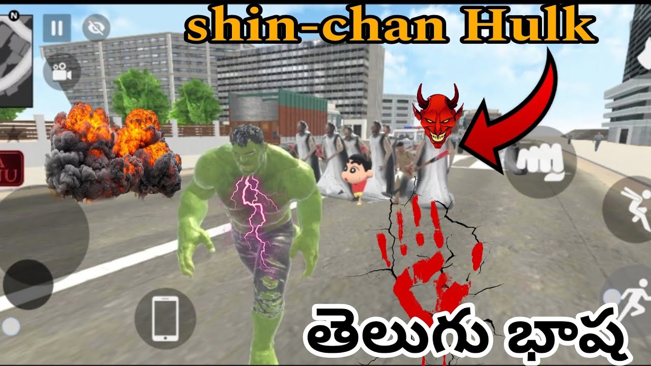 Shin-chan HULK Indian theft auto Telugu video 👻👻
