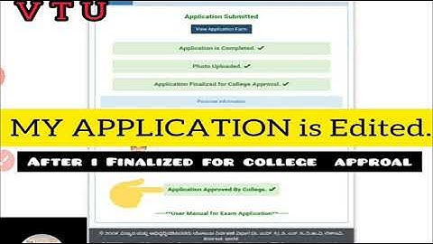 How to Edit VTU exam form after student final submit 2020