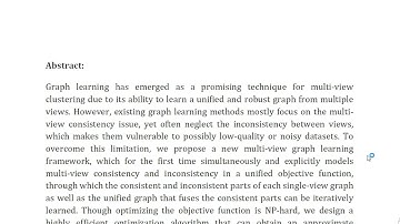 Multi View Graph Learning by Joint Modeling of Consistency and Inconsistency
