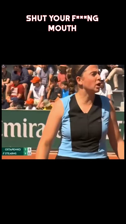 Ostapenko swears to her mother #shorts