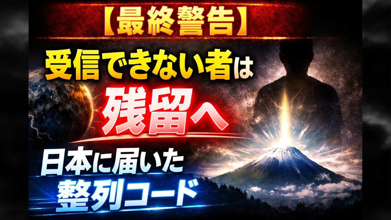 【最終警告】受信できない者は残留へ｜日本に届いた整列コード