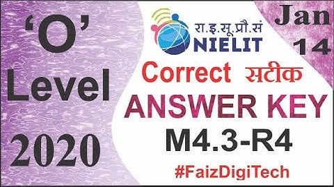 O Level Answer Key Introduction to ICT Rescources 14 Jan 2020 | ICT Paper |  Faiz DigiTech