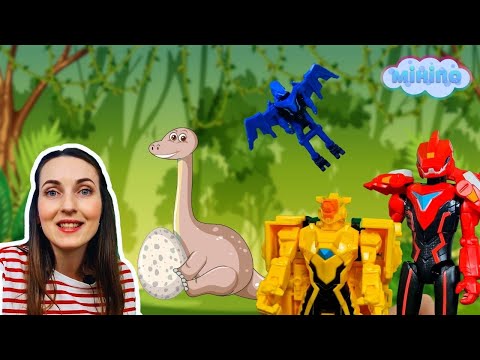 Мультик про роботів Диностер українською Команда Диностер рятує динозаврів