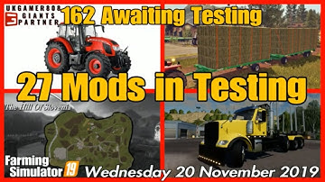 Mods in Testing list fs19 Mod hub Update New Mods fs19 #fs19modsreview