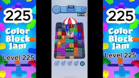 Color Block Jam Level 225 Solution  Complete Walkthrough #colorblockjam #factsnotfiction