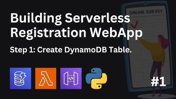 #1 Building Serverless Registration WebApp | Create DynamoDB Table | #AWSProject #CloudProject #AWS