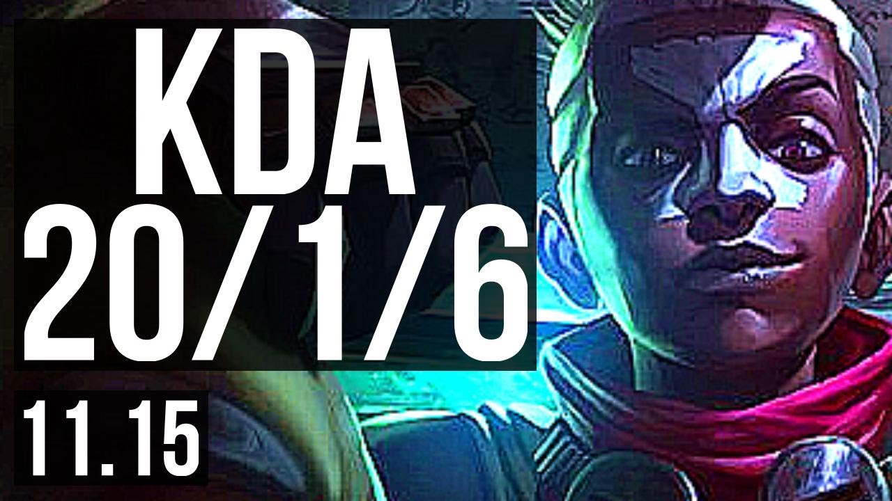 EKKO vs YASUO (MID) | 20/1/6, Legendary, 6 solo kills, 900+ games | NA Diamond | v11.15