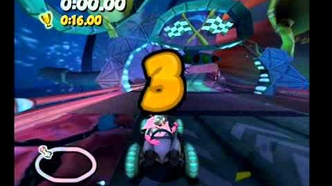 Crash Tag Team Racing [100% Walkthrough] - 42 - Rings of Uranus Fast Lap