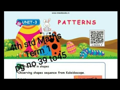 4t std Maths - Term 1 - Unit 3 - Patterns - ( pg no 39 to 45 ) - YouTube